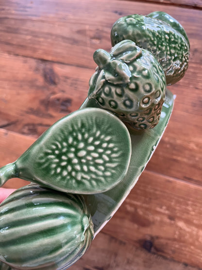 Green Ceramic Fruit Bowl
