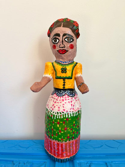 Cute Paper Mache Frieda Doll