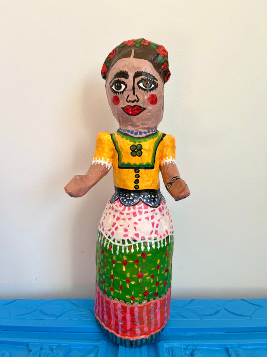 Cute Paper Mache Frieda Doll
