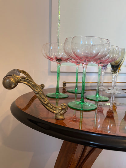 Beautiful Fully Curated Inlaid Wood Drinks Trolley
