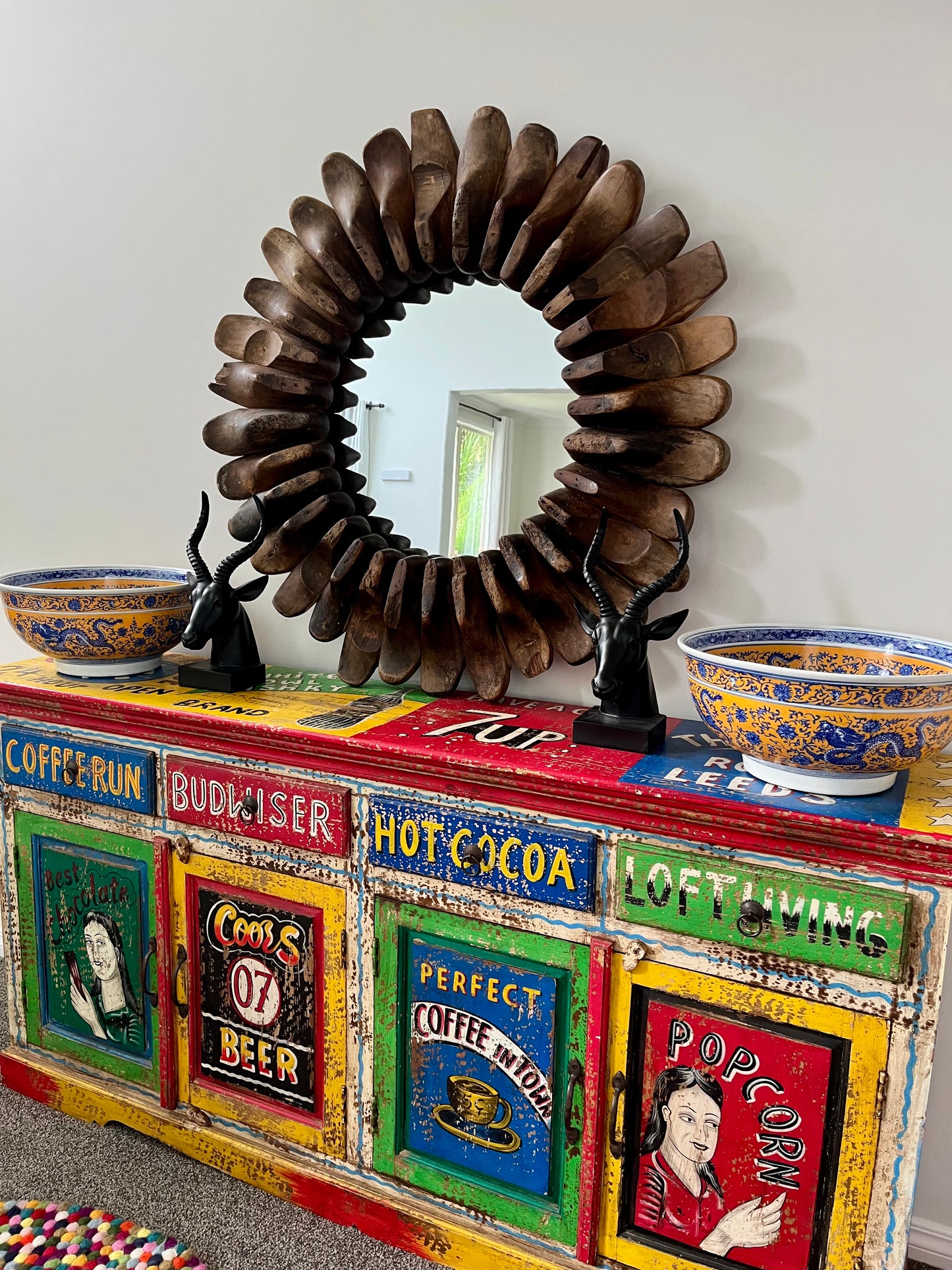 Striking Sculptural Wall Mirror