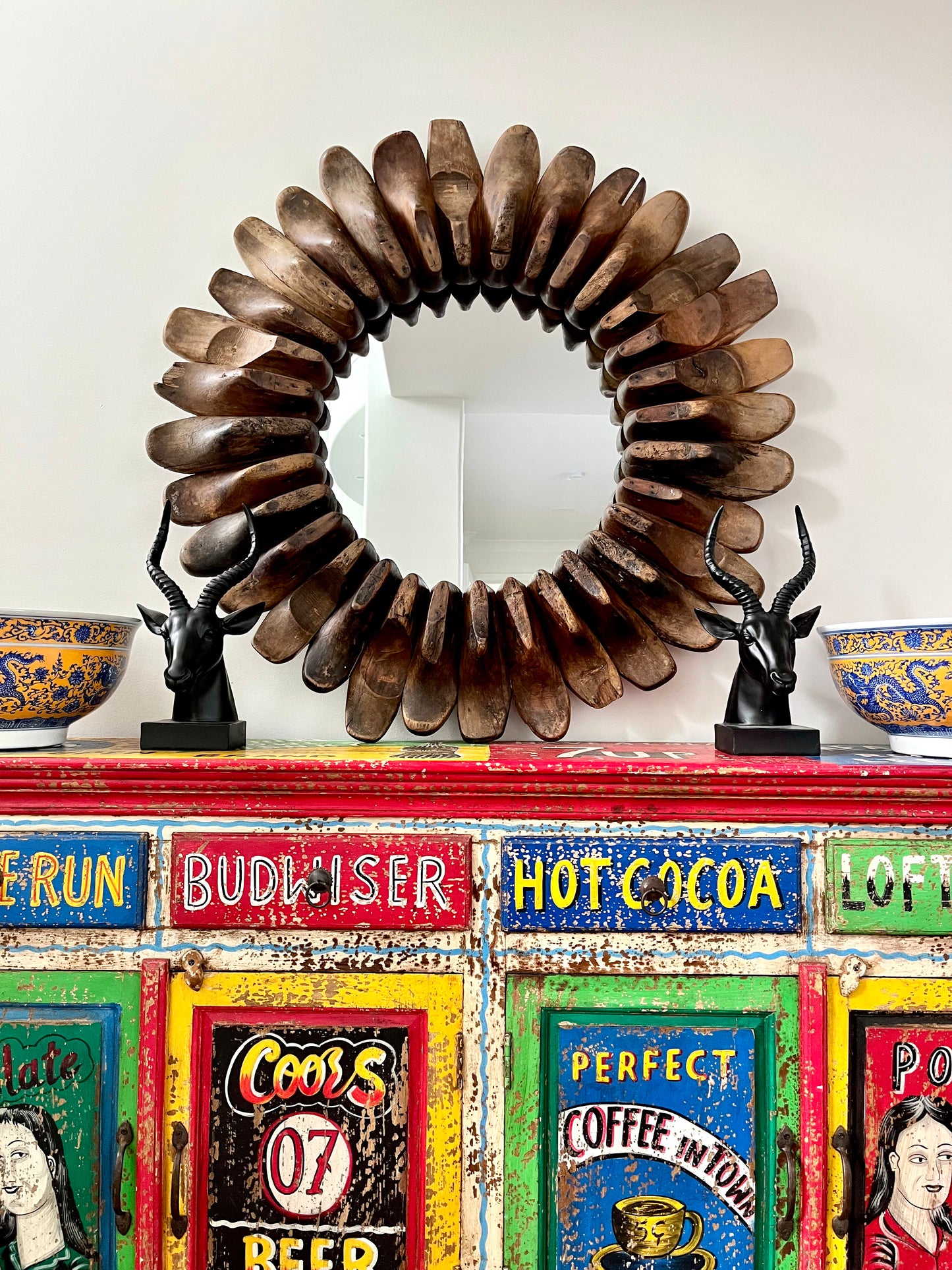 Striking Sculptural Wall Mirror