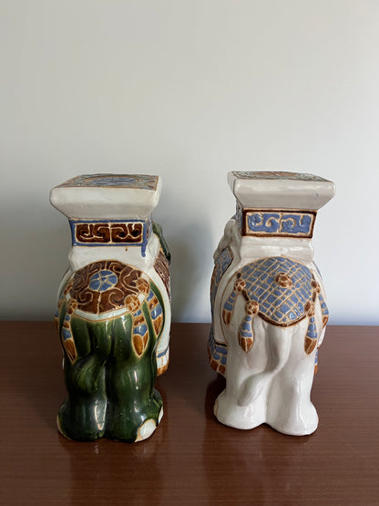 Cute Ceramic Elephant Pair