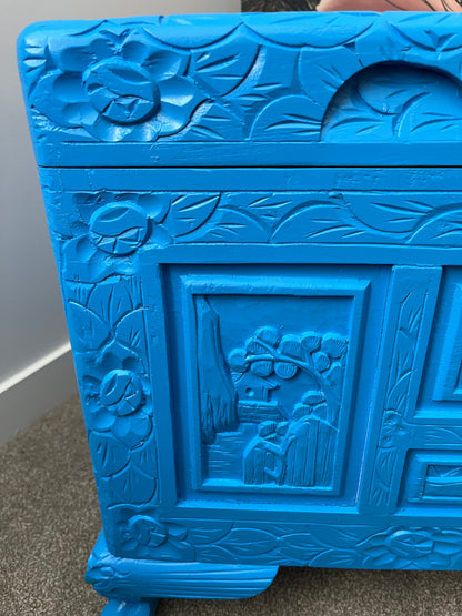 Beautiful Blue Camphor Chest