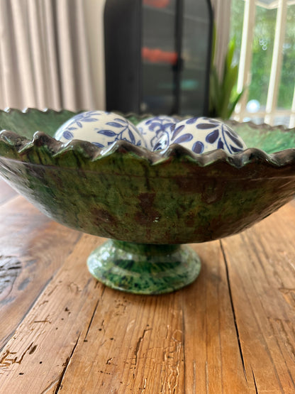 Moroccan Pedestal Zigzag Bowl