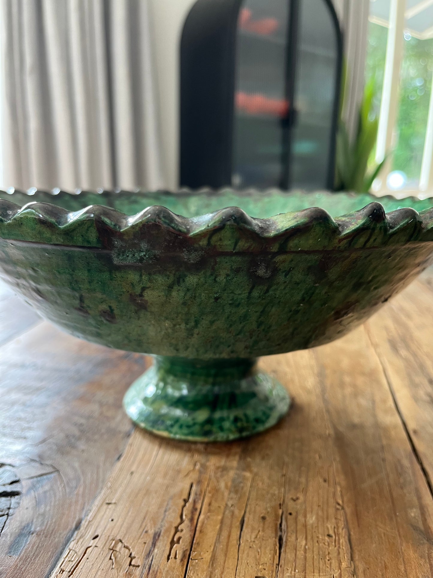 Moroccan Pedestal Zigzag Bowl