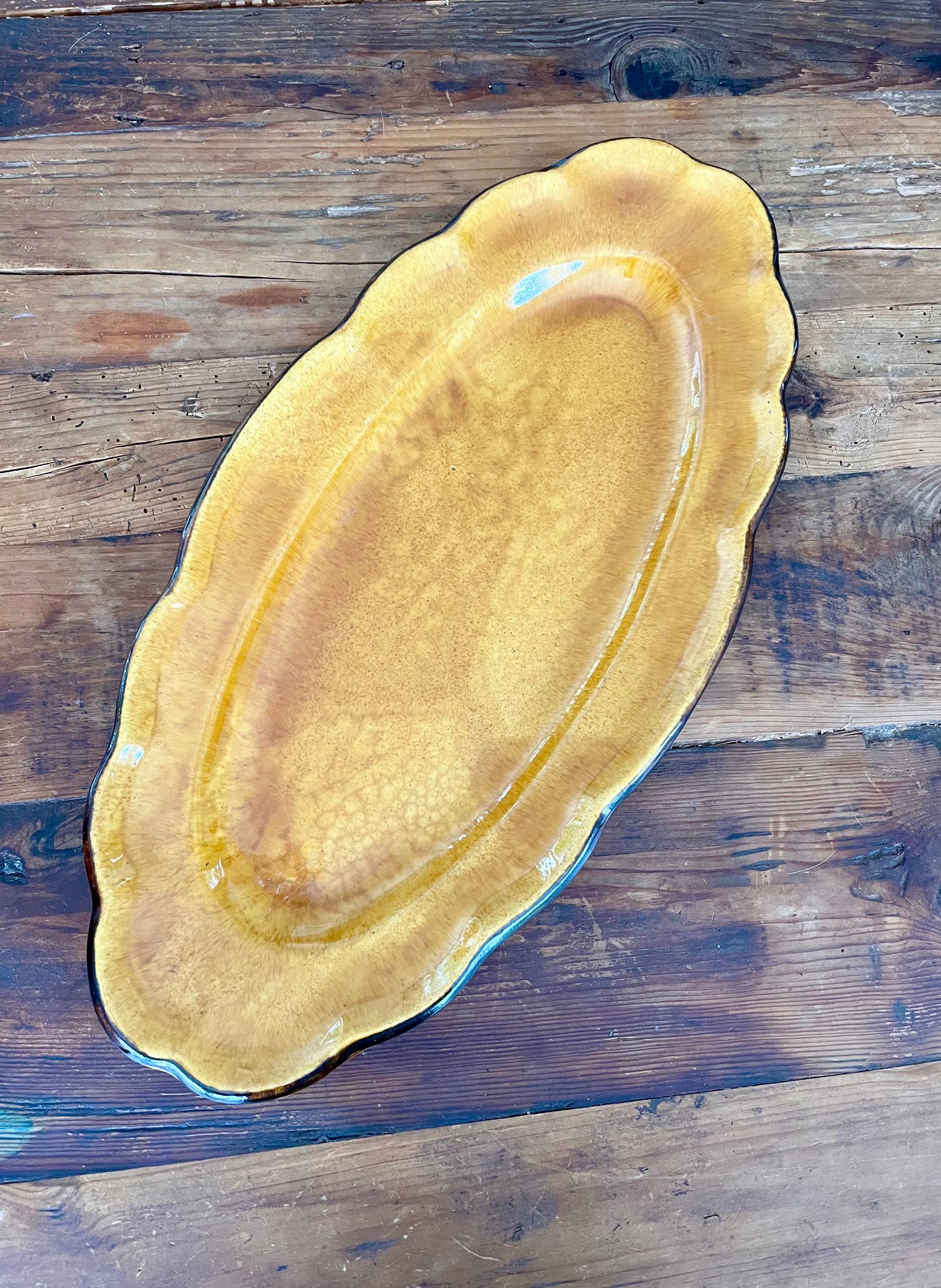 Lovely Scalloped Ceramic Platter