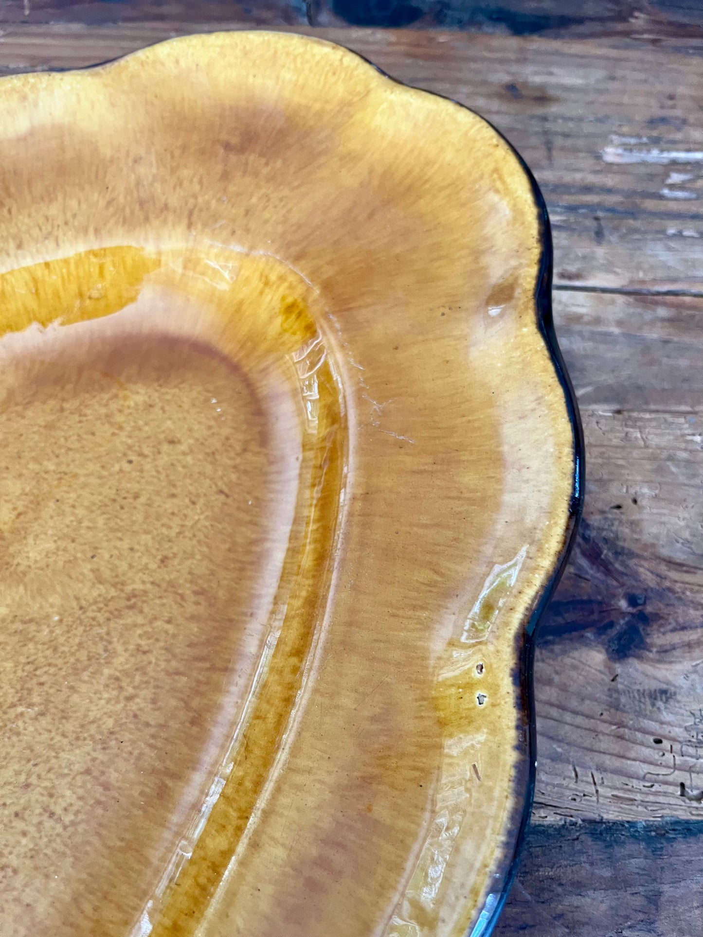 Lovely Scalloped Ceramic Platter