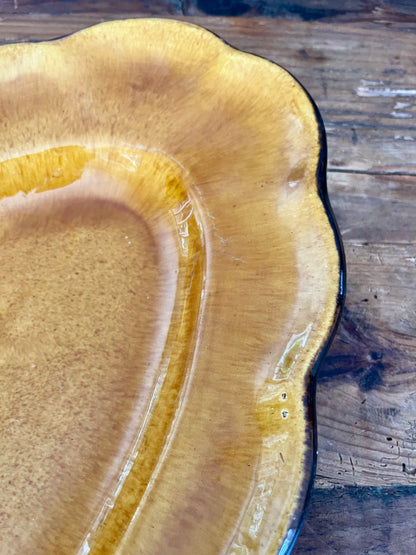 Lovely Scalloped Ceramic Platter
