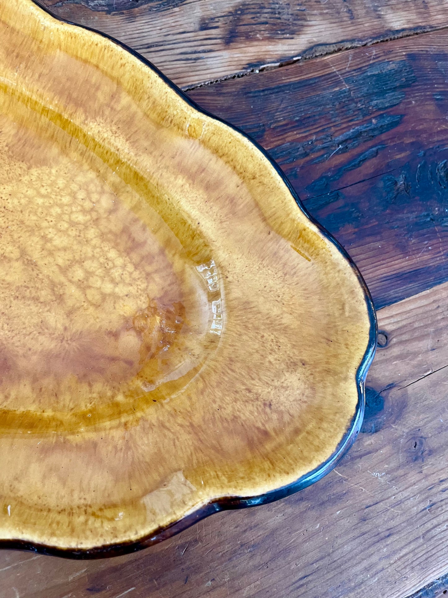 Lovely Scalloped Ceramic Platter