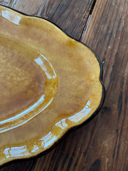 Lovely Scalloped Ceramic Platter