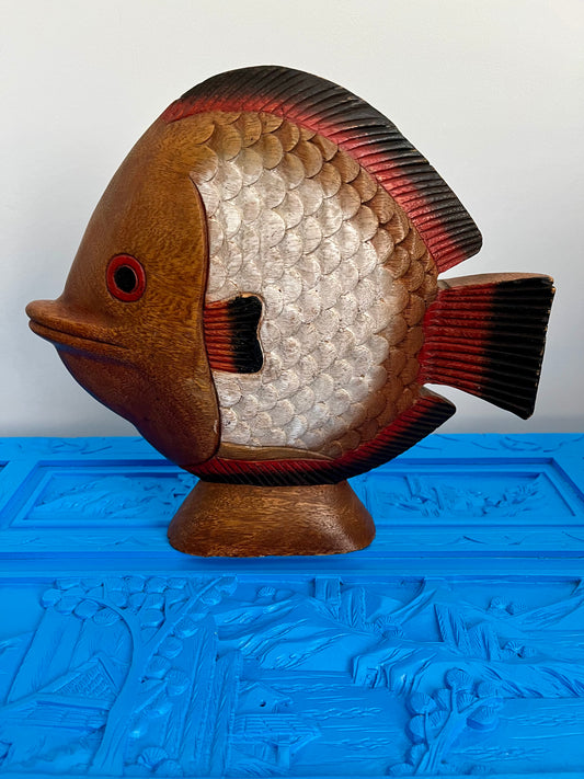 Funky Wooden Fish Ornament