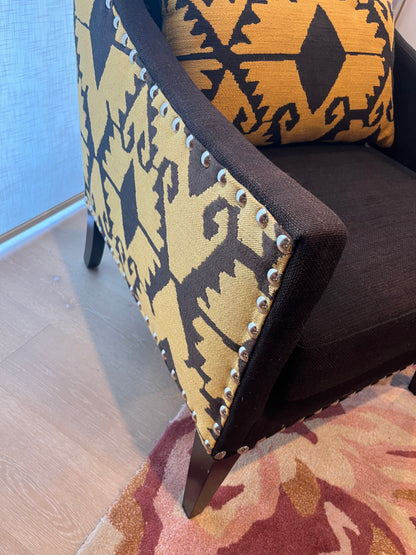 Beautiful Wingback Fabric Armchair ( 2 available )
