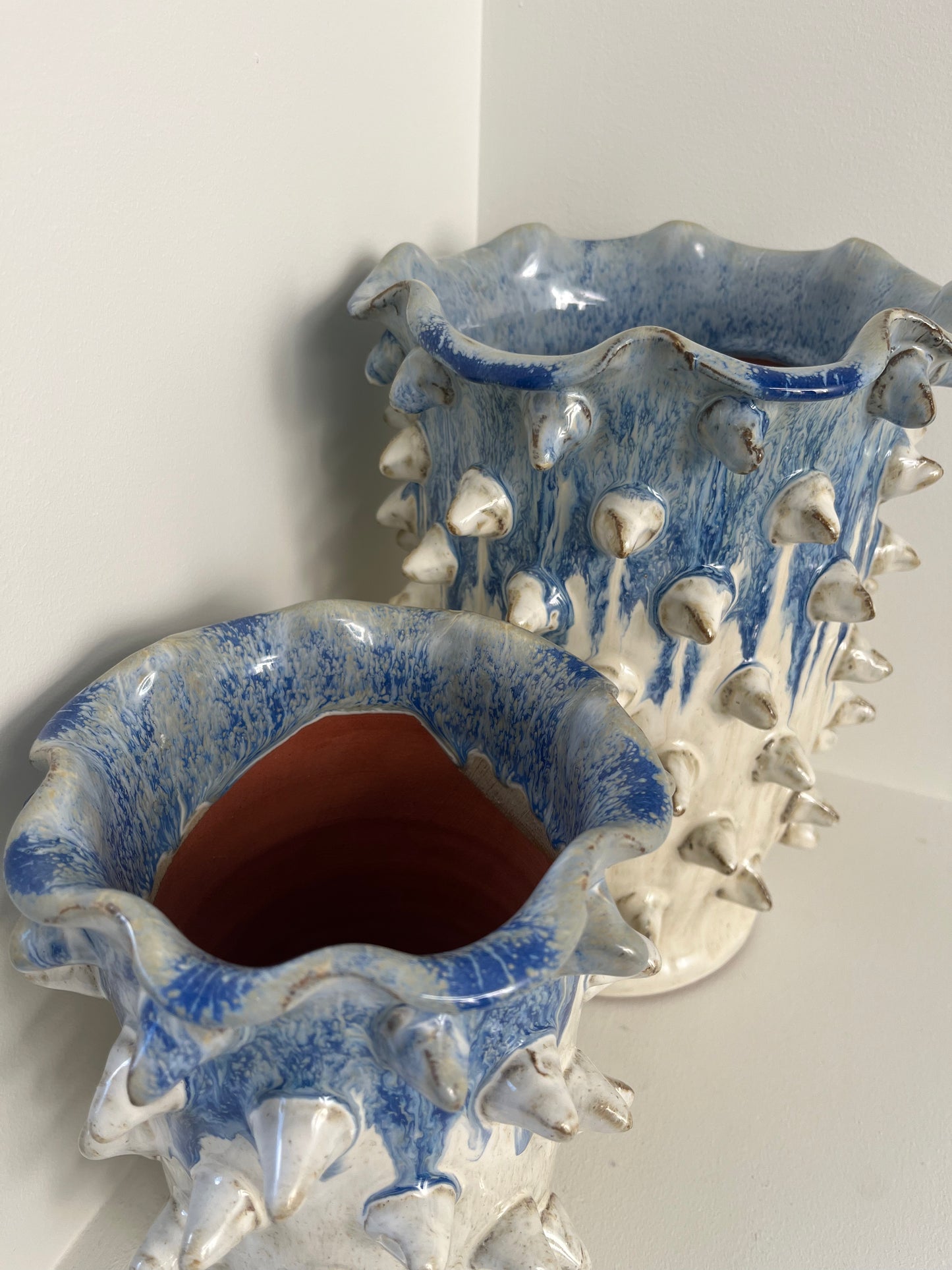 Beautiful Pair of Terracotta Vases