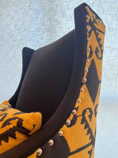 Beautiful Wingback Fabric Armchair ( 2 available )