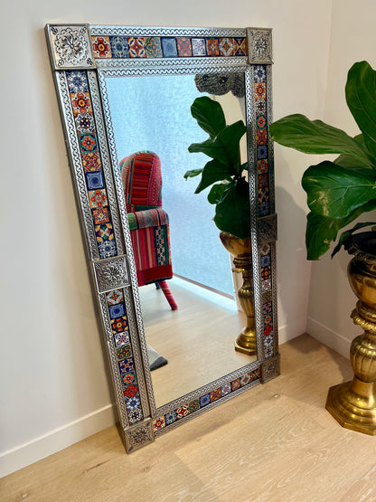 Beautiful Mexican Tin Mirror