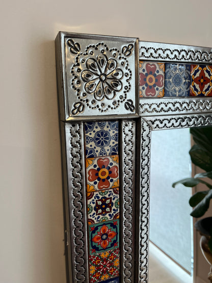 Beautiful Mexican Tin Mirror