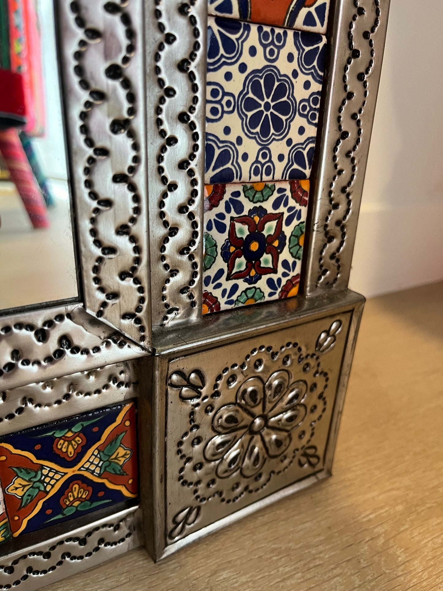 Beautiful Mexican Tin Mirror