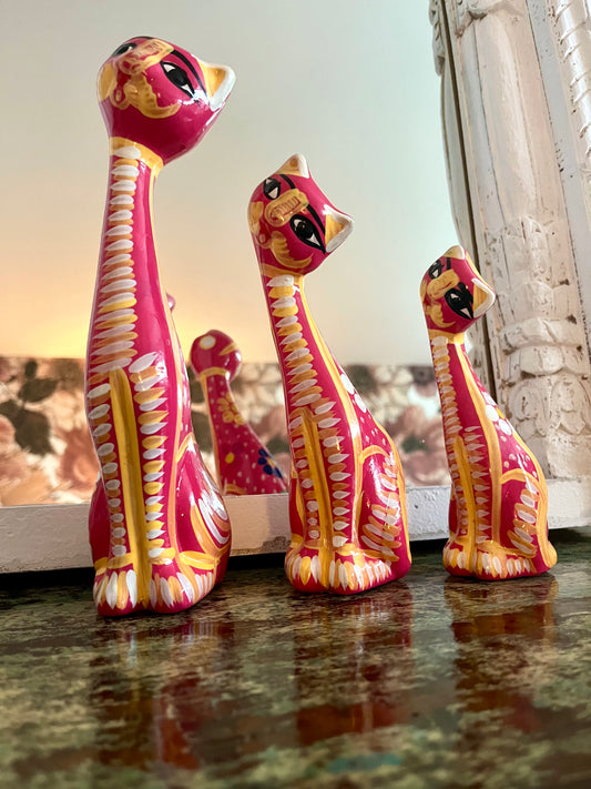 Mexican Hand Painted Cats