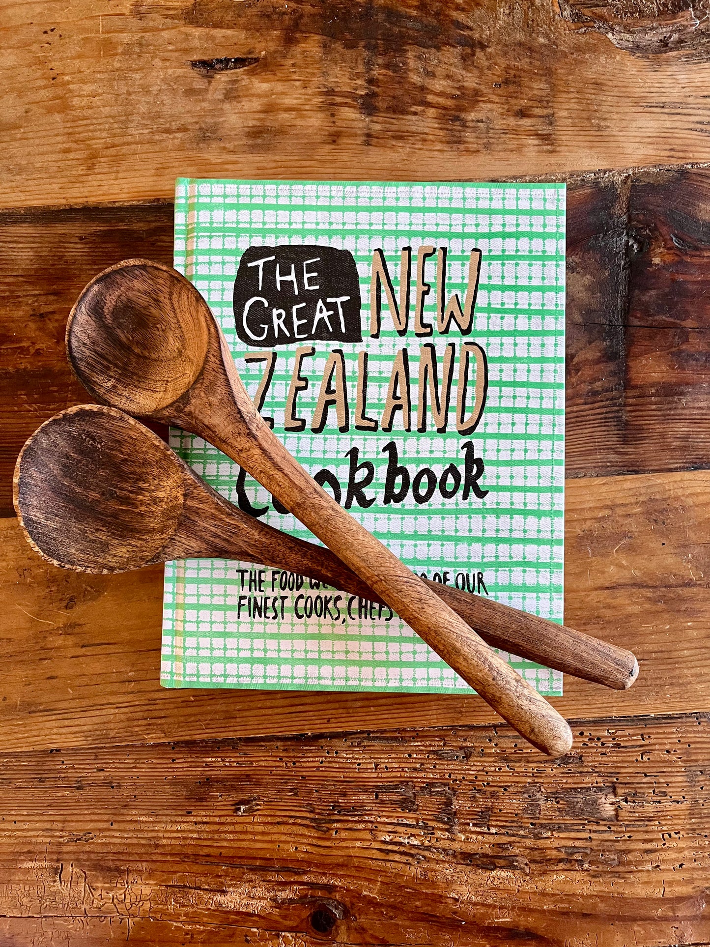 Cookbook and Wooden Spoon Set