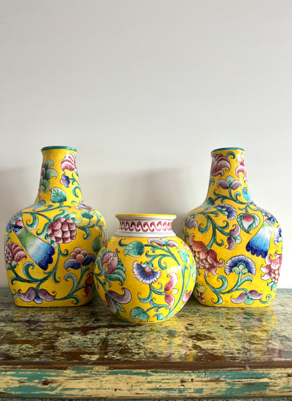 Stunning Trio of Vases