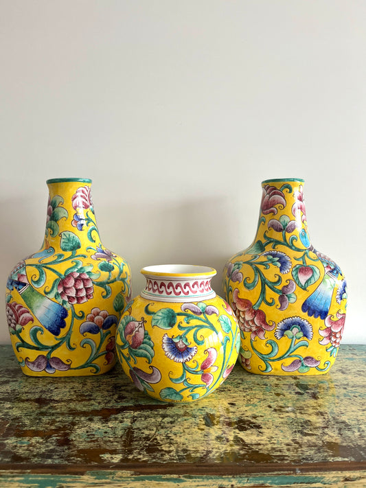 Stunning Trio of Vases