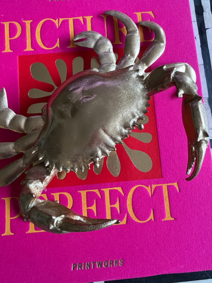 Gorgeous Gold Crab Decor