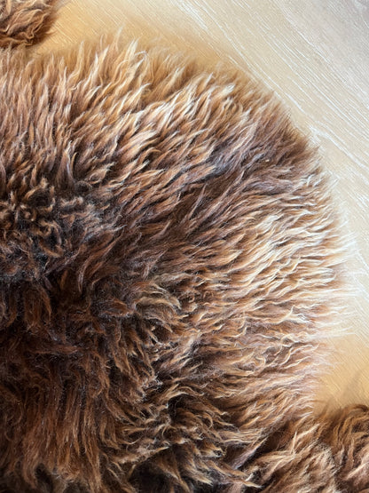 Brown and Beautiful Sheepskin Rug
