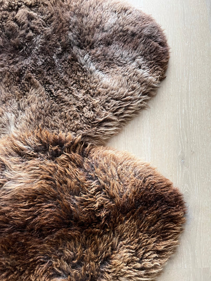 Brown and Beautiful Sheepskin Rug