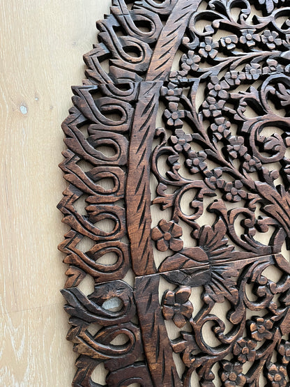 Beautiful Large Carved Wooden Wall Decor