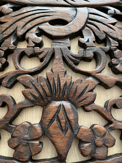 Beautiful Large Carved Wooden Wall Decor