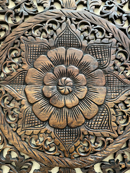 Beautiful Large Carved Wooden Wall Decor