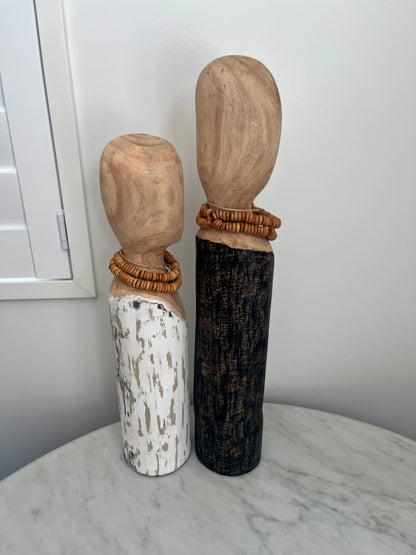 Pair of Le Forge Log Busts