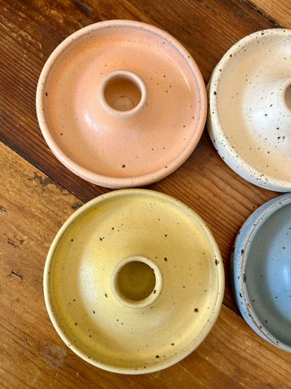 Pretty Ceramic Candleholders x 4