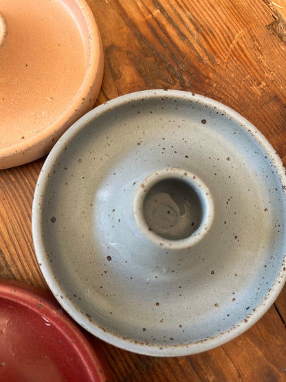 Pretty Ceramic Candleholders x 4