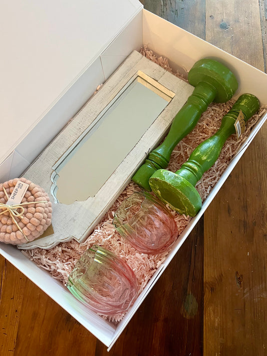 Large Gift Box-Petals & Pom Poms