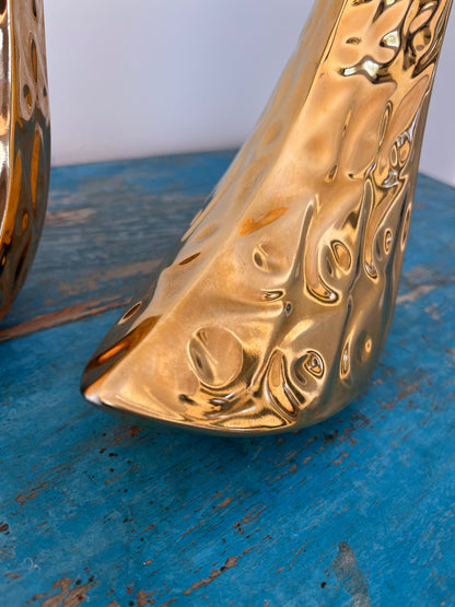 Pair of Gold Bird Sculptures by Jonathan Adler