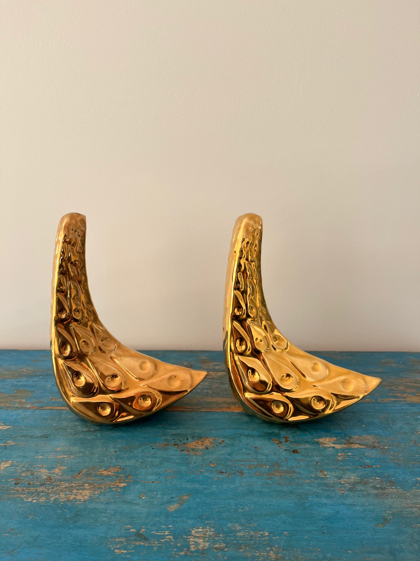 Pair of Gold Bird Sculptures by Jonathan Adler