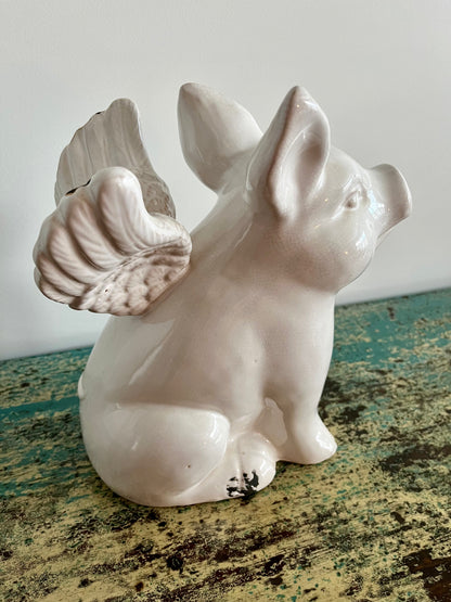 Pretty Pig with Wings Ornament