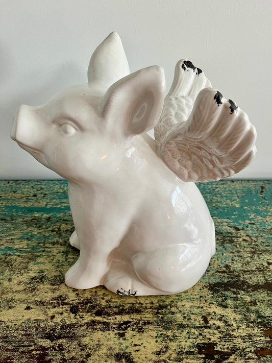 Pretty Pig with Wings Ornament