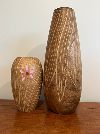 Funky Mr & Mrs Wooden Decorative Vases