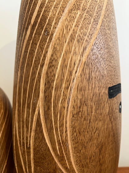 Funky Mr & Mrs Wooden Decorative Vases