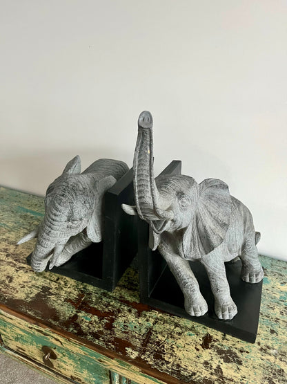 Big and Beautiful Elephant Bookends