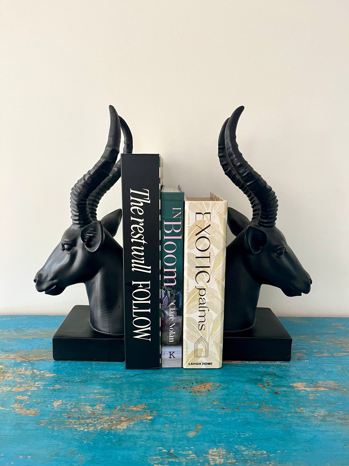 Beautiful Black Antelope Bookends