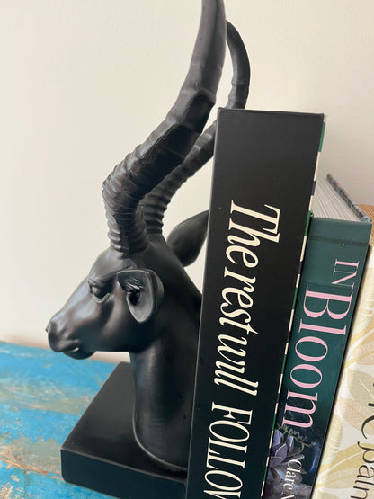 Beautiful Black Antelope Bookends