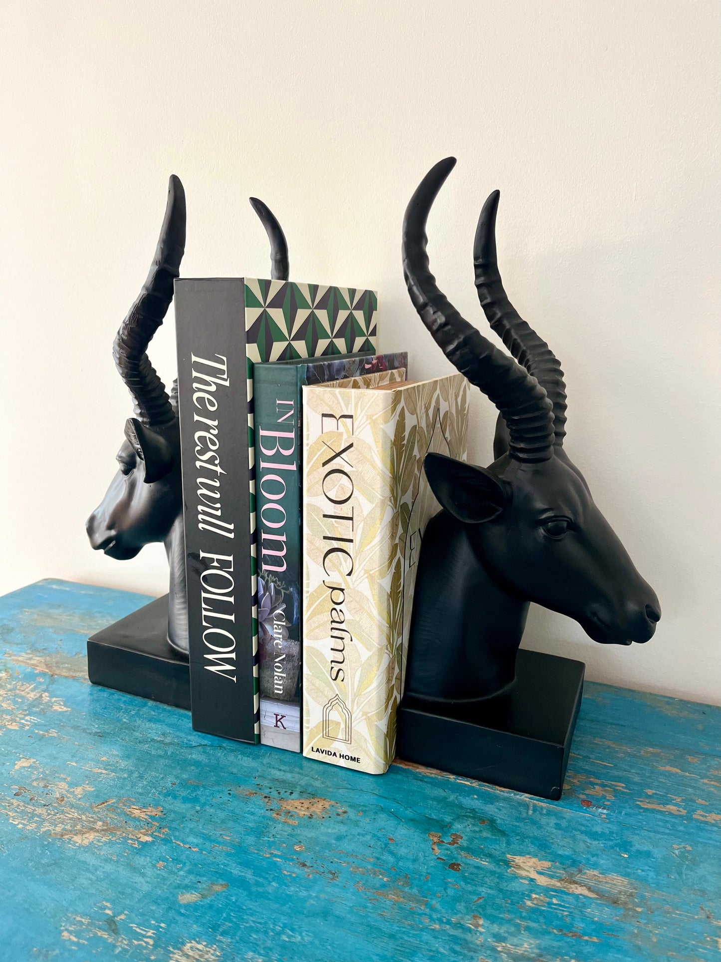 Beautiful Black Antelope Bookends
