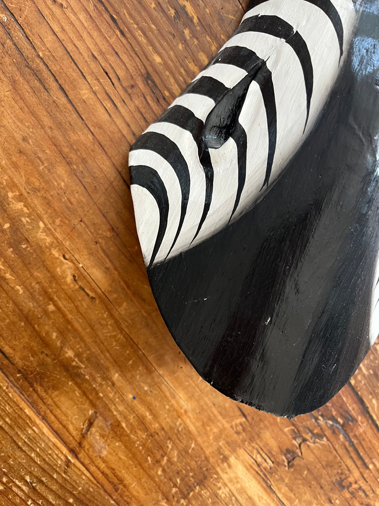 Wooden Zebra Face Wall Hanging