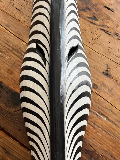 Wooden Zebra Face Wall Hanging