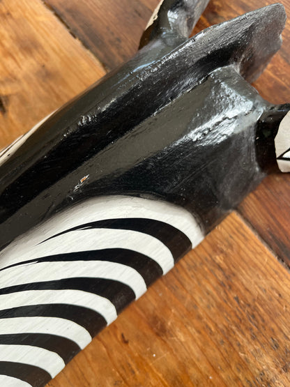 Wooden Zebra Face Wall Hanging