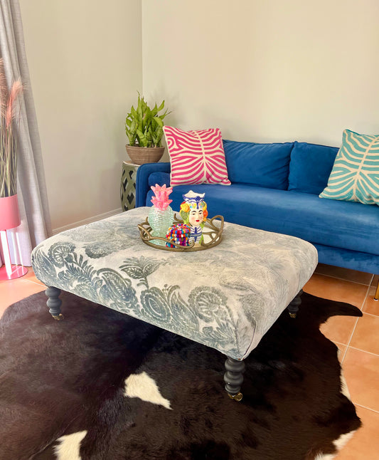 Stunning Fabric Ottoman